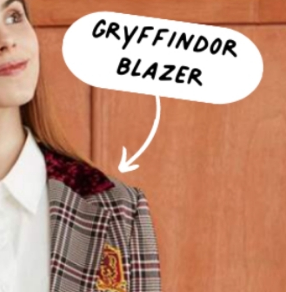 Harry Potter Gryffindor Embroidered Crest Blazer Jacket - Picture 5 of 12